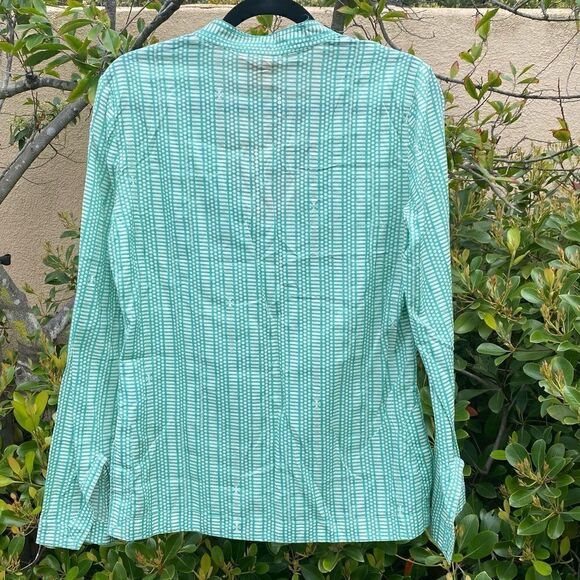 Tory Burch Green & White Sequin Stephanie Tunic. Size 6. Excellent Condition. - Picture 3 of 8